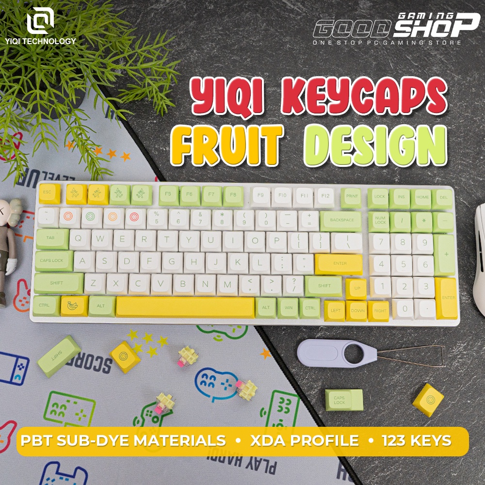 Yiqi Keycaps Fruit Design PBT Dye Sub XDA Profile