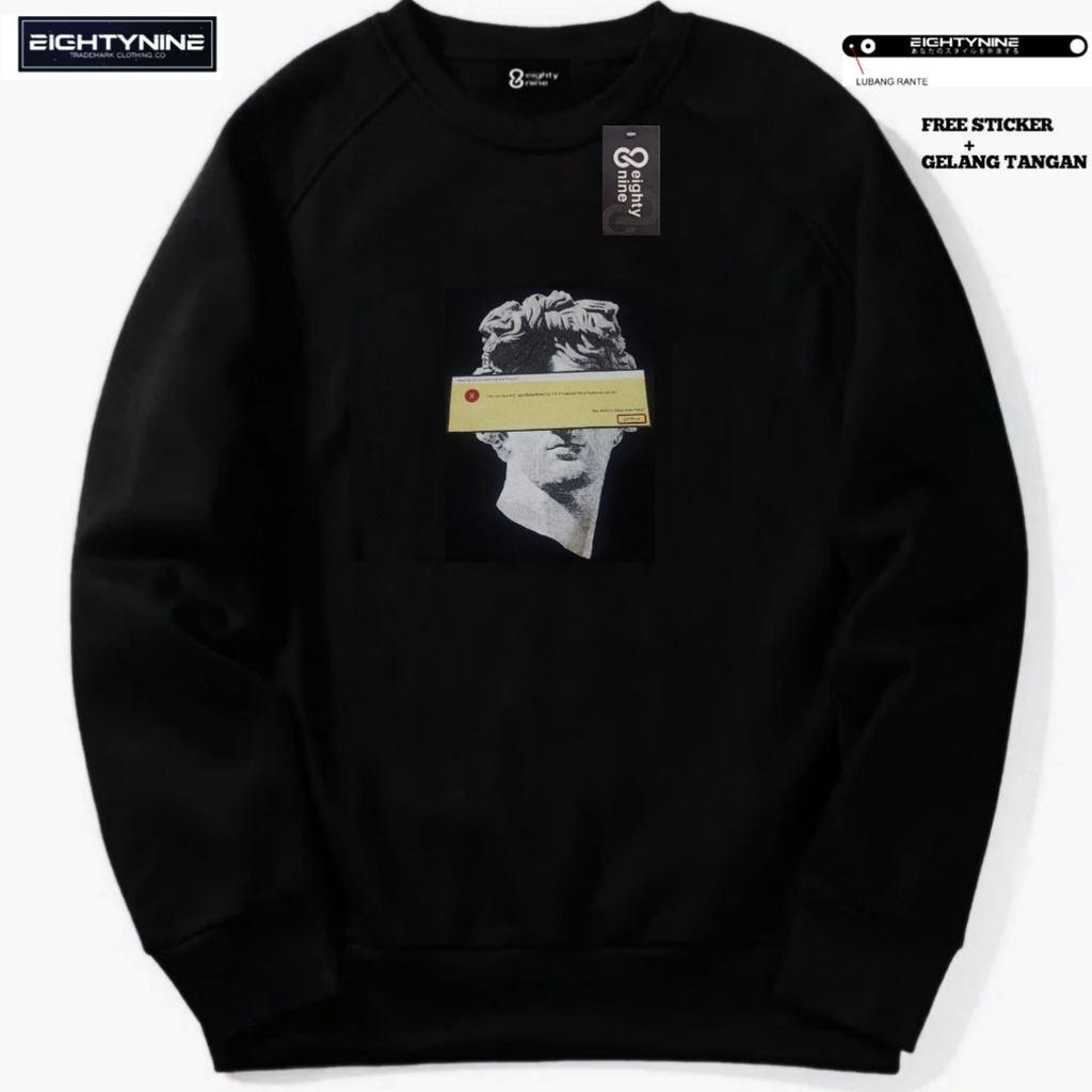 Sweatshirt Crewneck EGTN Problem Black Keren Simple Terbaru