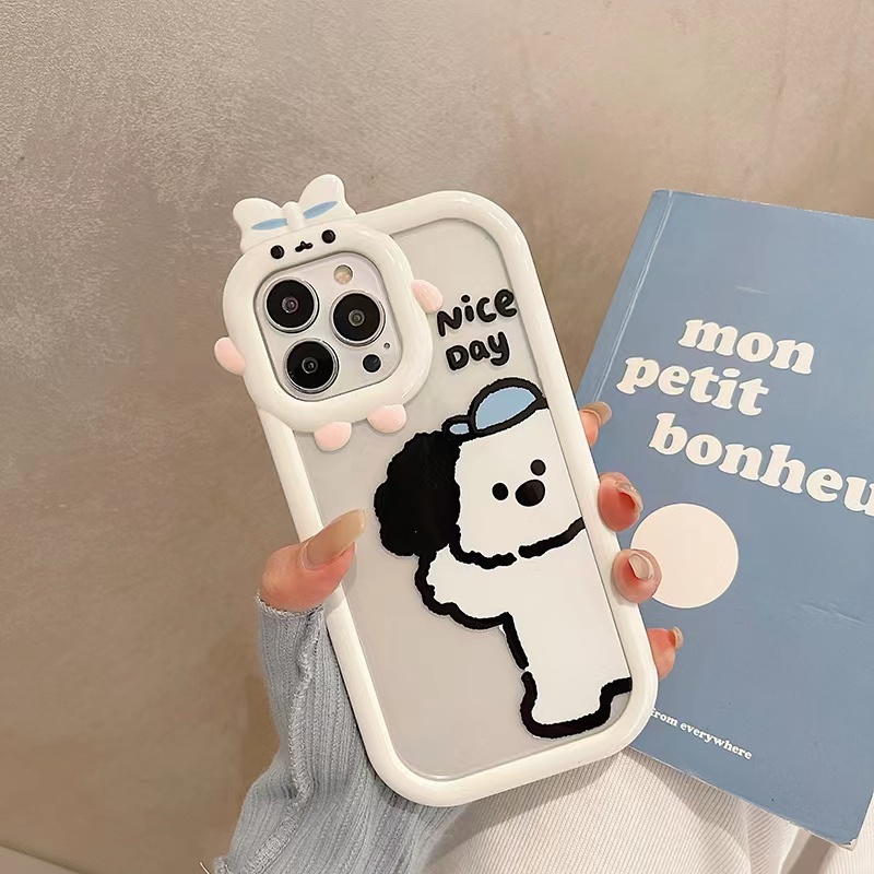 Case Pelindung Motif Kartun Anjing Bahan TPU Untuk iPhone 11 13pro 13prm 12 7Plus xs 8Plus XR 7 8 XR 11pro xs Max 12Pro Max