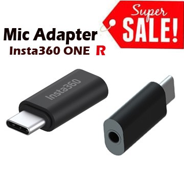 Insta360 One R Mic Adapter Original Microphone 3.5mm To Type C Adaptor
