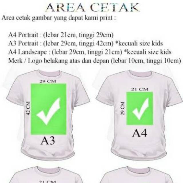 

TAMBAHAN AREA CETAK SABLON / CUTTING