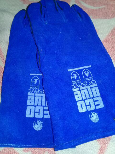 Sarung Tangan Las Kulit Biru 14 Full / Sarung Tangan Safety