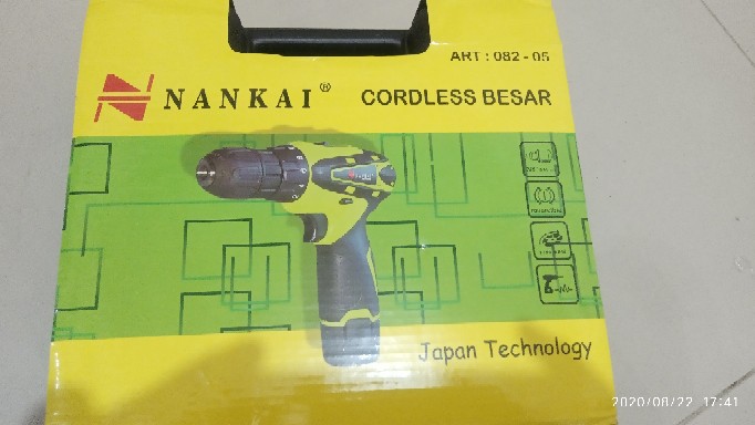 Obeng Bor Tangan Elektrik Charger Cordless Screwdriver Nankai
