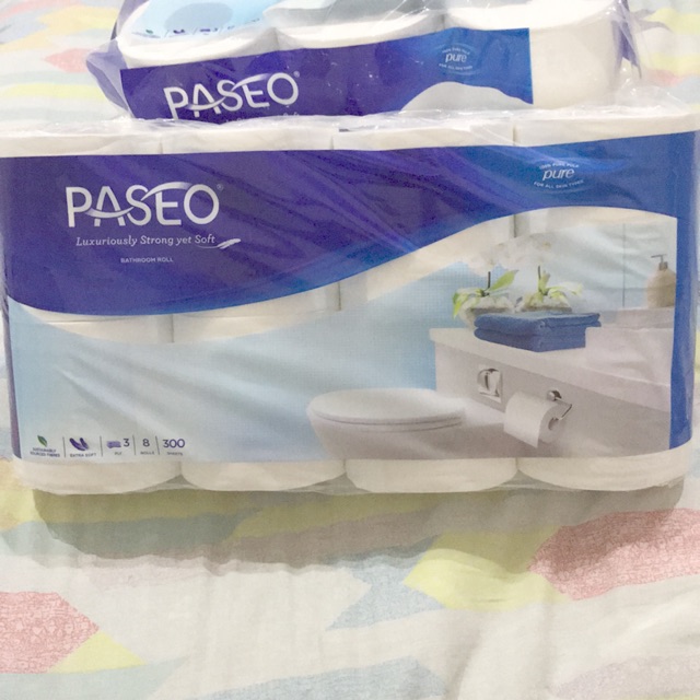 tissue tisue tisu paseo roll 3ply 300sheets 8roll-1