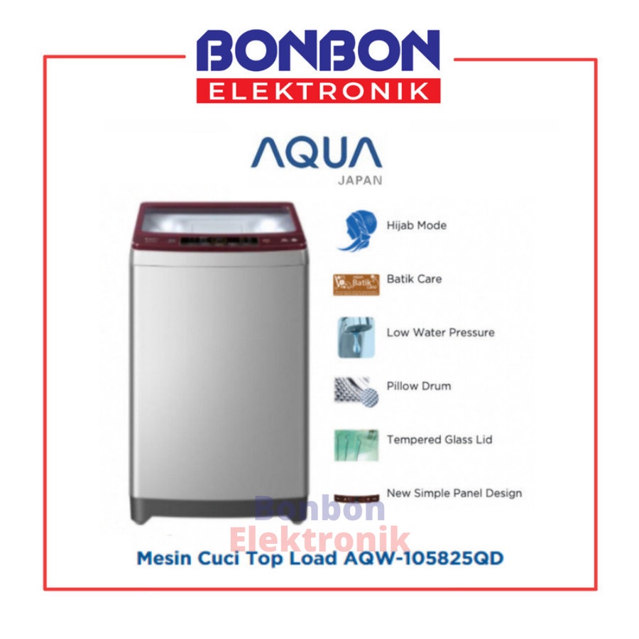 AQUA Mesin Cuci 1 Tabung 10KG AQW-105825QD / AQW105825QD / AQW 105825 QD