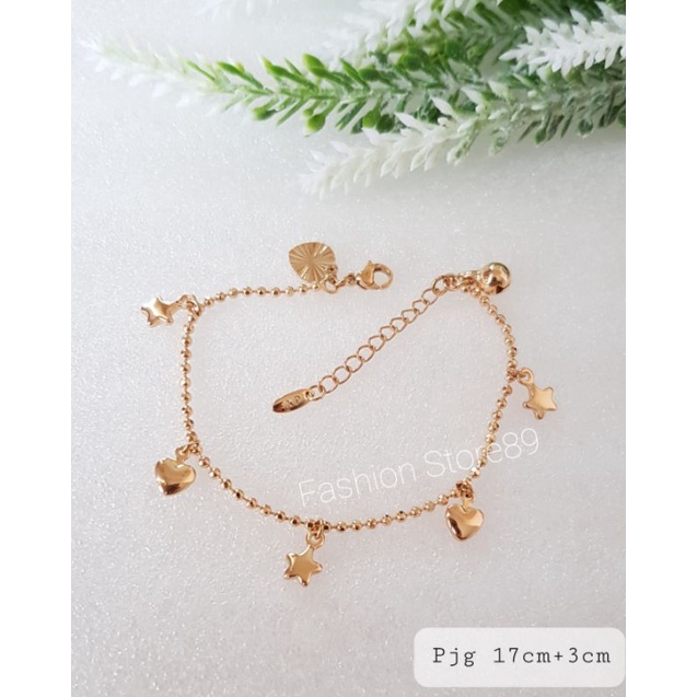 Gelang Xuping merk Xuping Love kombinasi bintang Fashion bestquality bestseller import antikarat