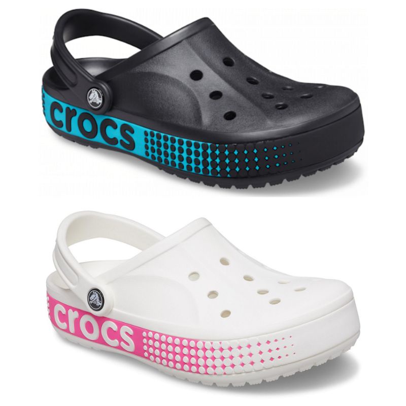 Crocs Bayaband Logo Motion Clog  Sandal Pria Wanita Dewasa Terbaru Sendal Slop Bakpao Baim Karet