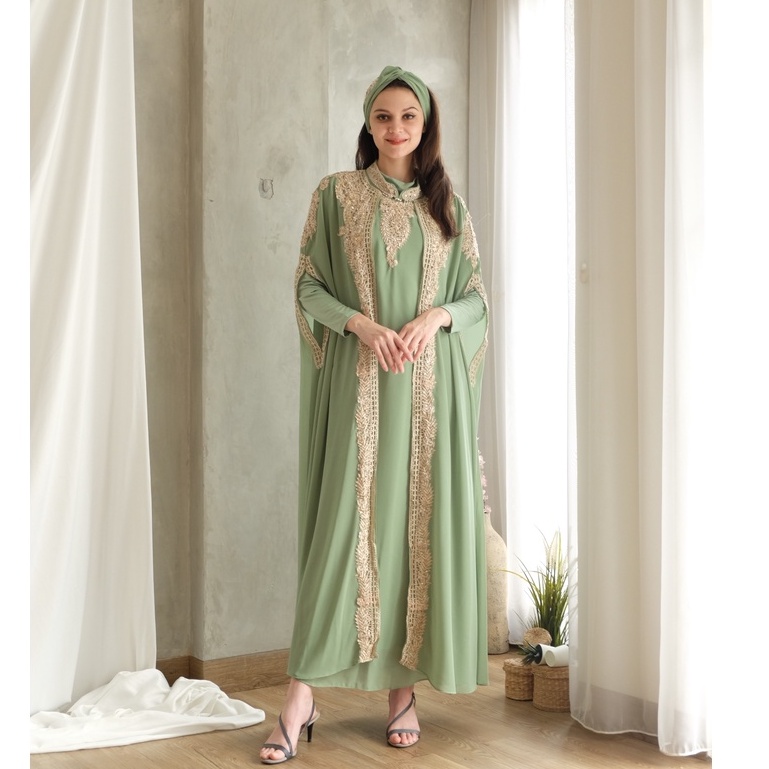 Pakaian Wanita Busana Muslim Gamis Naima Kaftan Baju Dress Pakistan Jumbo Modern Pakaian Lebaran Idu
