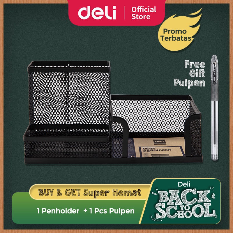 

Deli Tempat Alat Tulis Pengatur Meja 3 Comp 215 75 53mm 280 gram E9175