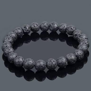 [Bayar di Tempat] GELANG LAVA STONE 8MM