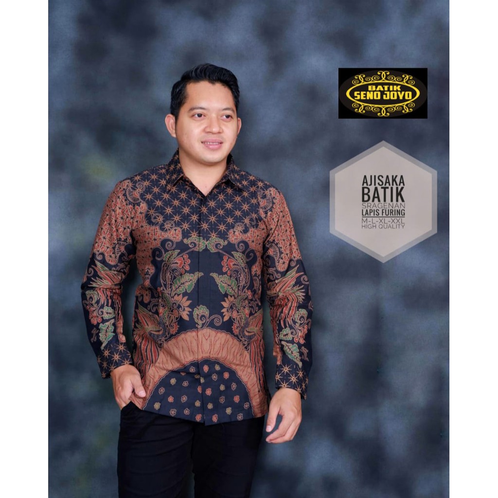 AJISAKA SENOJOYO KEMEJA BATIK PRIA SOLO LENGAN PENDEK LAPIS FURING ATASAN BATIK PREMIUM MODERN TRUNTUM LASEM SALENDRA PEKSI ABU AJISAKA SEKAR JAGAT PEKSI ABU WULU ABANG GODONGAN JAGAD KUSUMO KAWUNG LINTANG PARANG AJI PEKSI SEJAGAD PARANG LUHUR PARANG