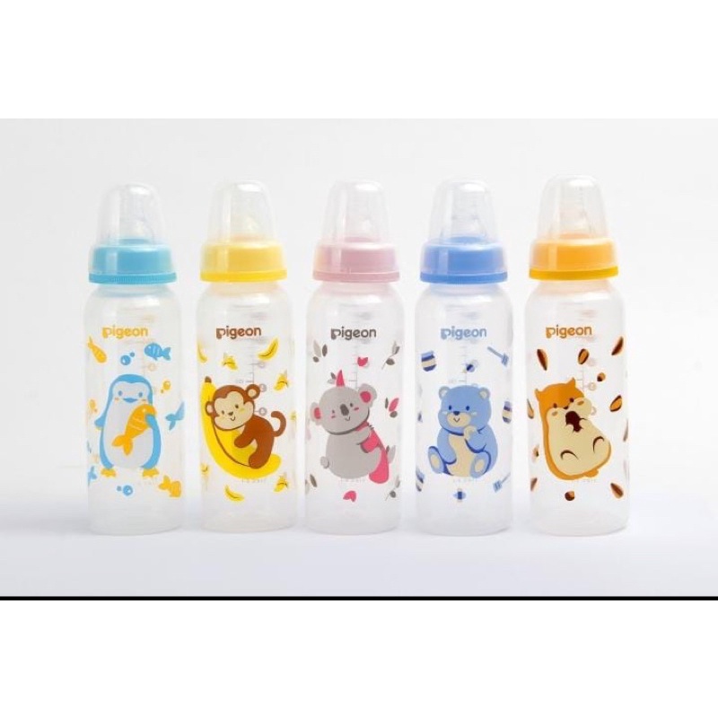 Pigeon Botol PP 120ml 240ml Standart MM BPA Free / Botol Bayi RING POLOS DOT ULIR