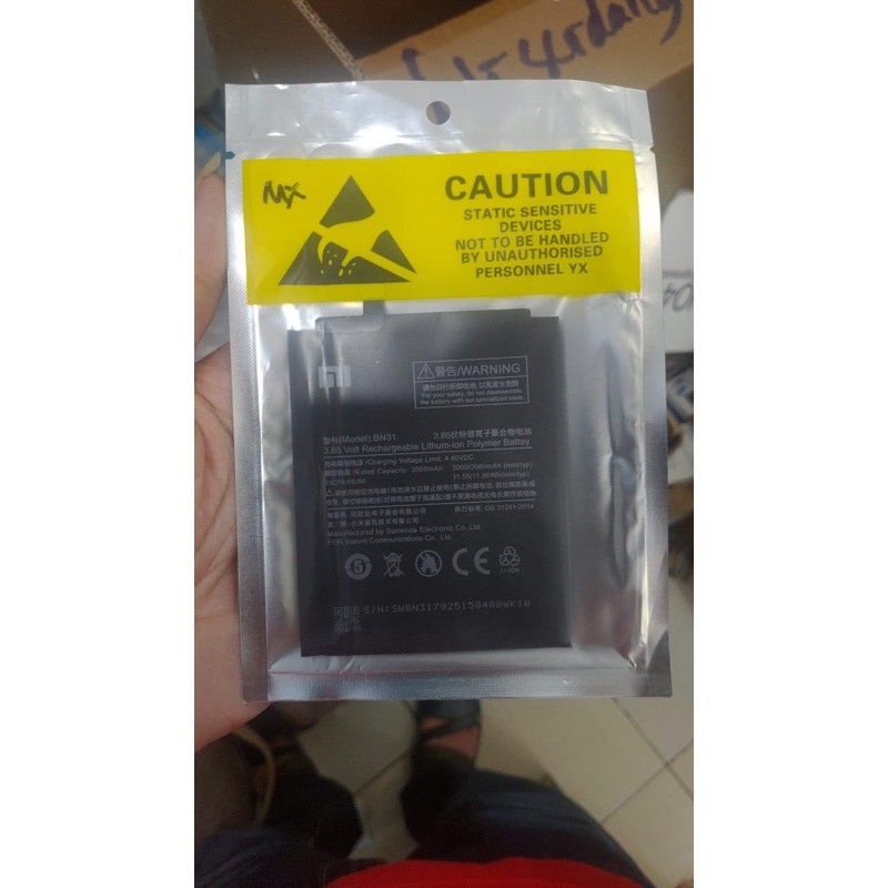 Baterai battery  Ori XIAOMI Mi5x MiA1 Redmi Note 5A BN31 ORI
