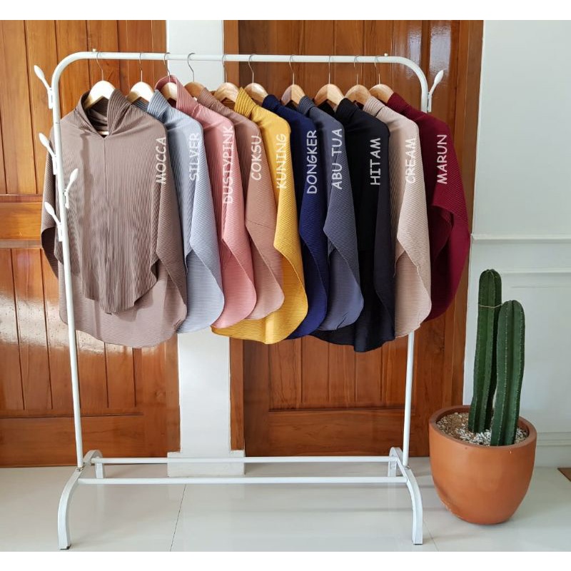 hijab instan jilbab instan syria naqita plisket jersey - mocca