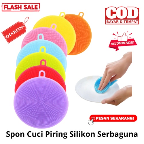 [BISA COD] PROMO Spon Cuci Piring Silikon Serbaguna Spons Cuci Sabut Cuci Sabut Panci Penggosok Murah Terjangkau