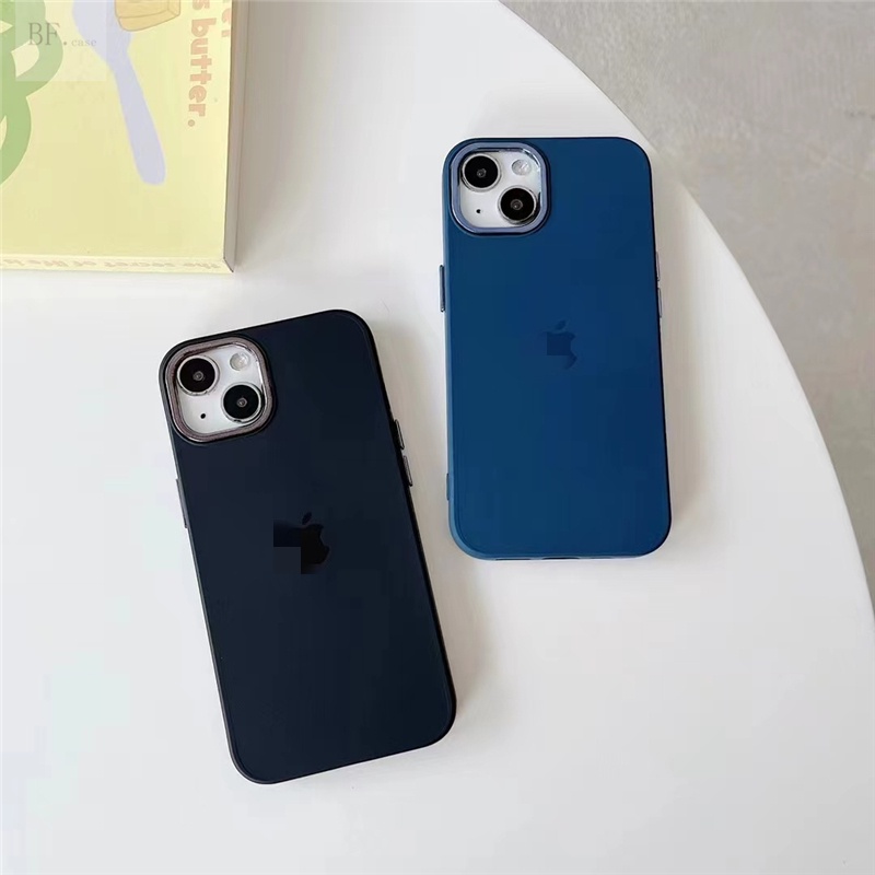 Soft Case Silikon Pelindung Lensa Warna Untuk Iphone 11 12 13 Pro Max