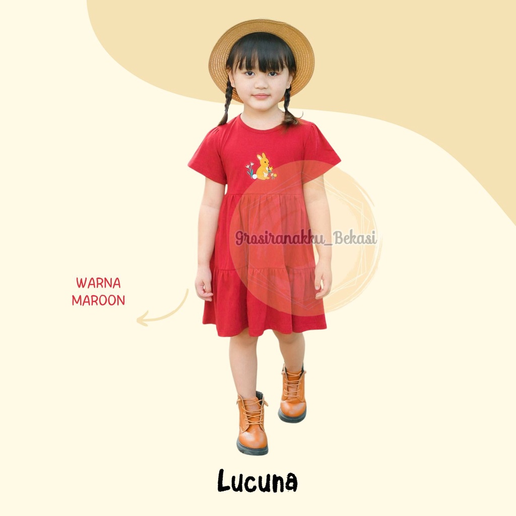 Dress Anak Rabbit Lucuna Mix Warna Size 1-5 Thn