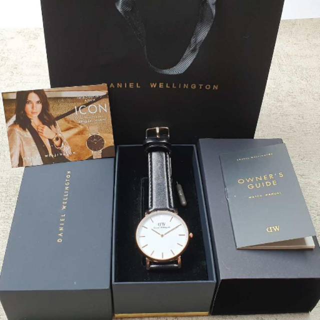 JAM TANGAN DW/DANIEL WELLINGTON ORIGINAL TALI KULIT