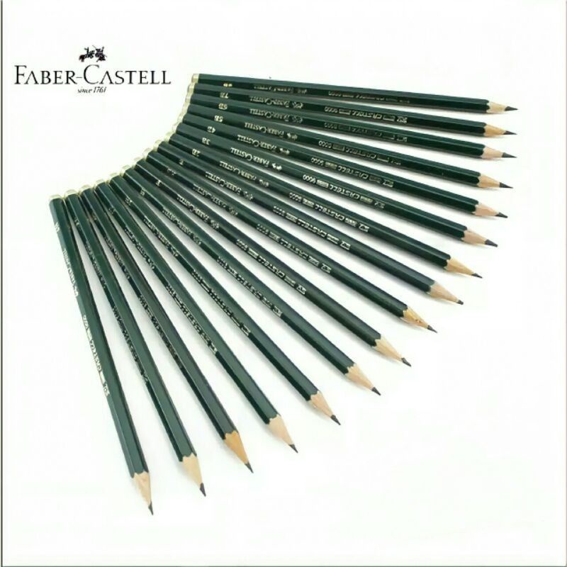 

Pensil Kayu Faber Castell Lengkap B, 2B, 3B, 4B, 5B, 6B, 7B, 8B, F, HB, 2H, 3H, 4H, 5H, 6H