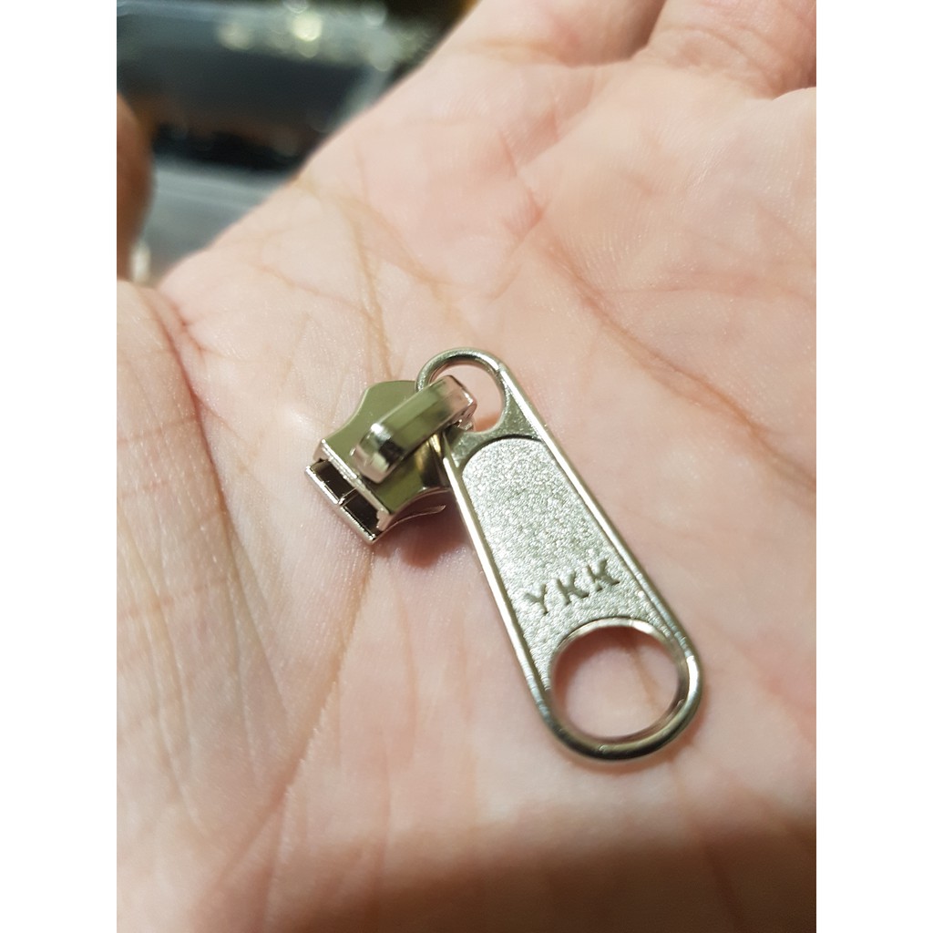 Kepala Resleting YKK No.5 Koil Nomor 5 Panjang / Cebol Hitam / Nikel / Silver