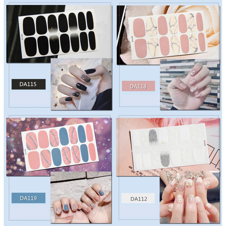 14Pcs/Stiker Kuku Murah / Nail Art Sticker / Nail Art Stiker / Nail Art &amp; Sticker DA Series Premium