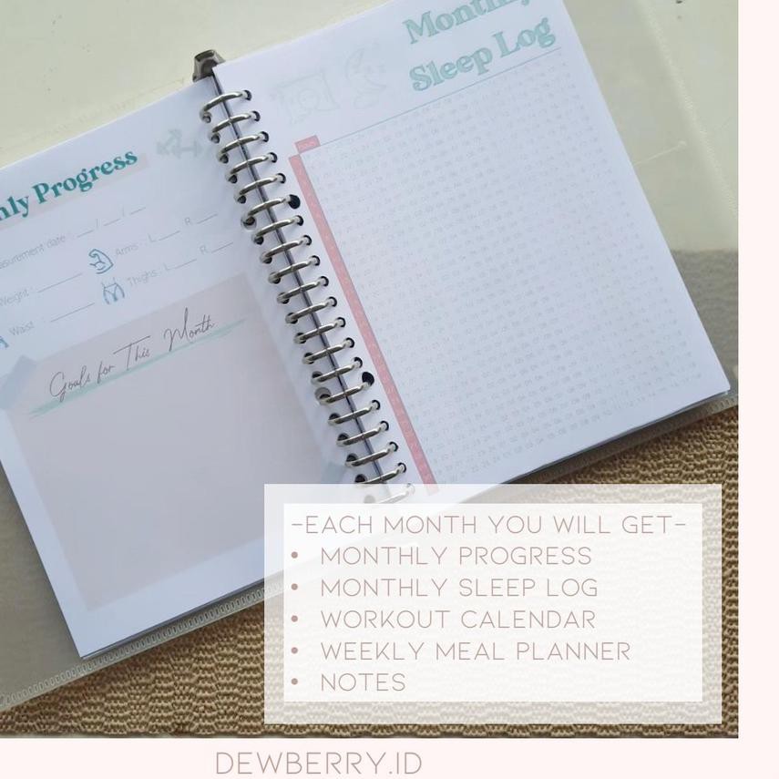 

TERLAKU,,!! FITNESS PLANNER (Refill/inserts/binder planner) PAPER ONLY | dewberry.id 4320