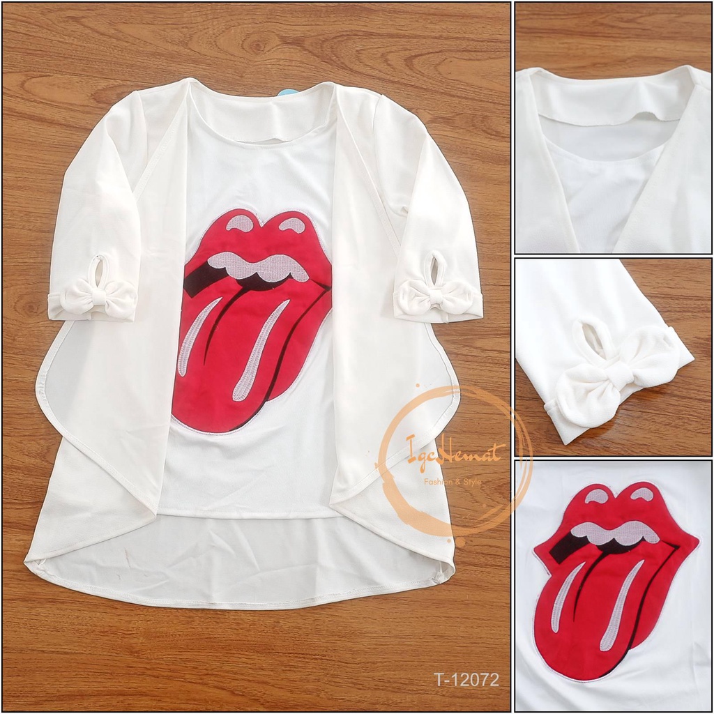 ATASAN PEREMPUAN LENGAN 3/4 MIZZLE ALL SIZE[T12072]
