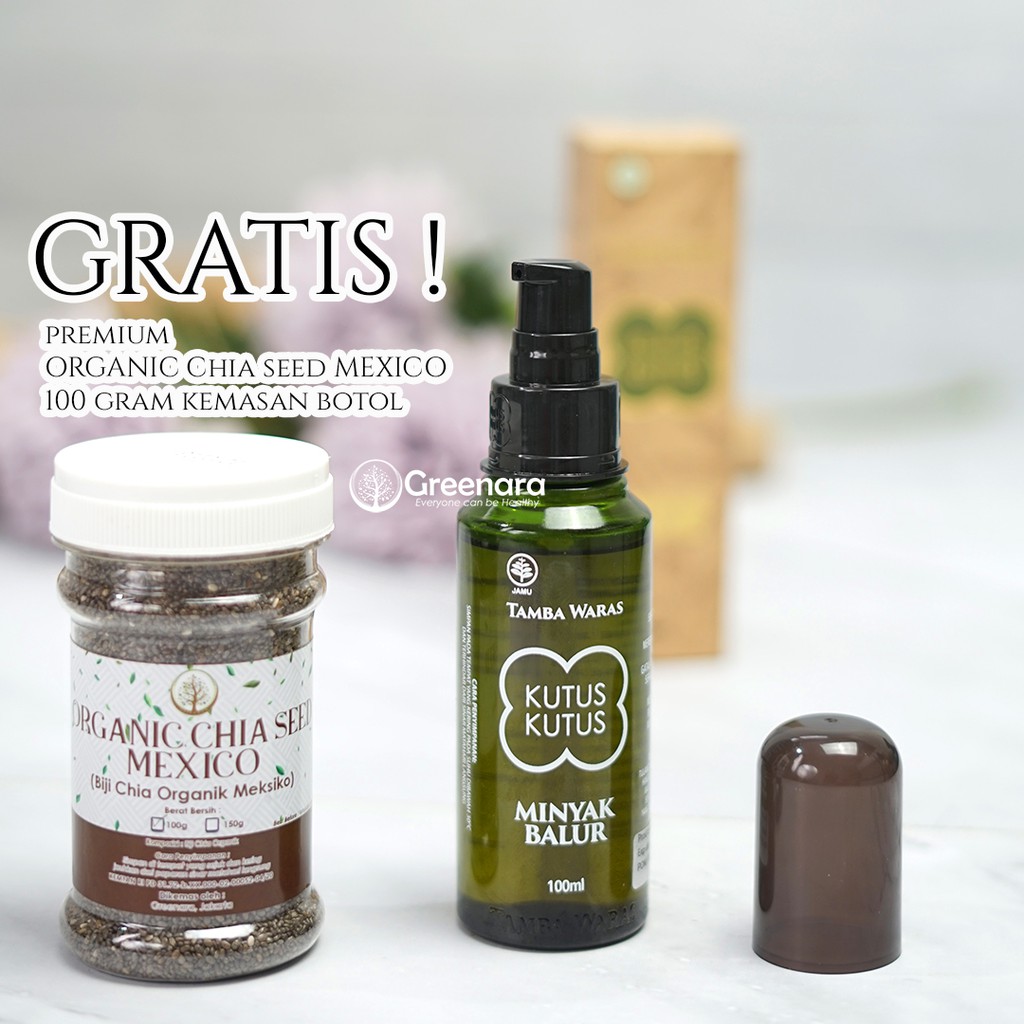 

FREE Kutus Kutus 100ml tamba waras Gratis PREMIUM CHIA SEED 100GR BOTOL MEXICO ORGANIC