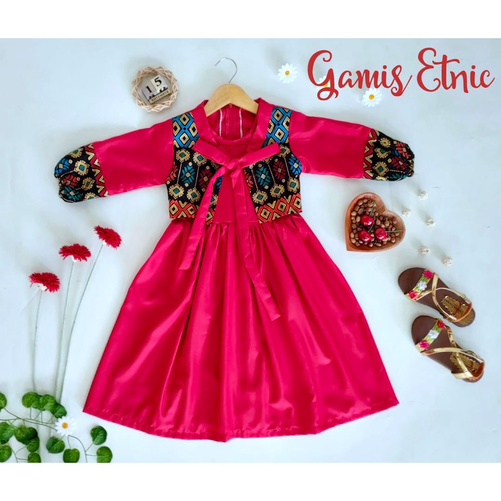 Gamis Etnic Anak Unik/Busana Muslim/Gamis Anak