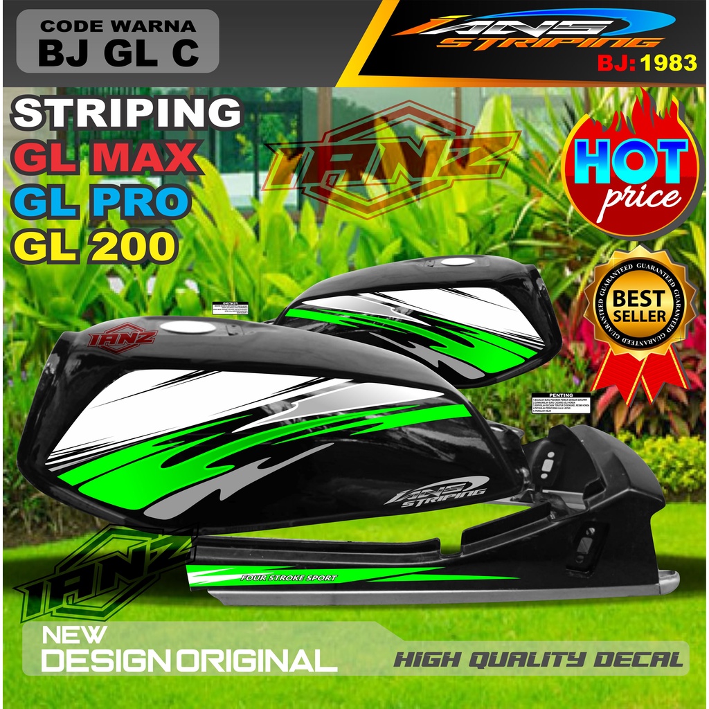 COSTUM STIKER BODY LIST GL MAX GL PRO GL 100 NEW DESAIN / STIKER GL VARIASI TERBARU / STRIPING GL TERMURAH / COSTUM STRIPING GL TERMURAH