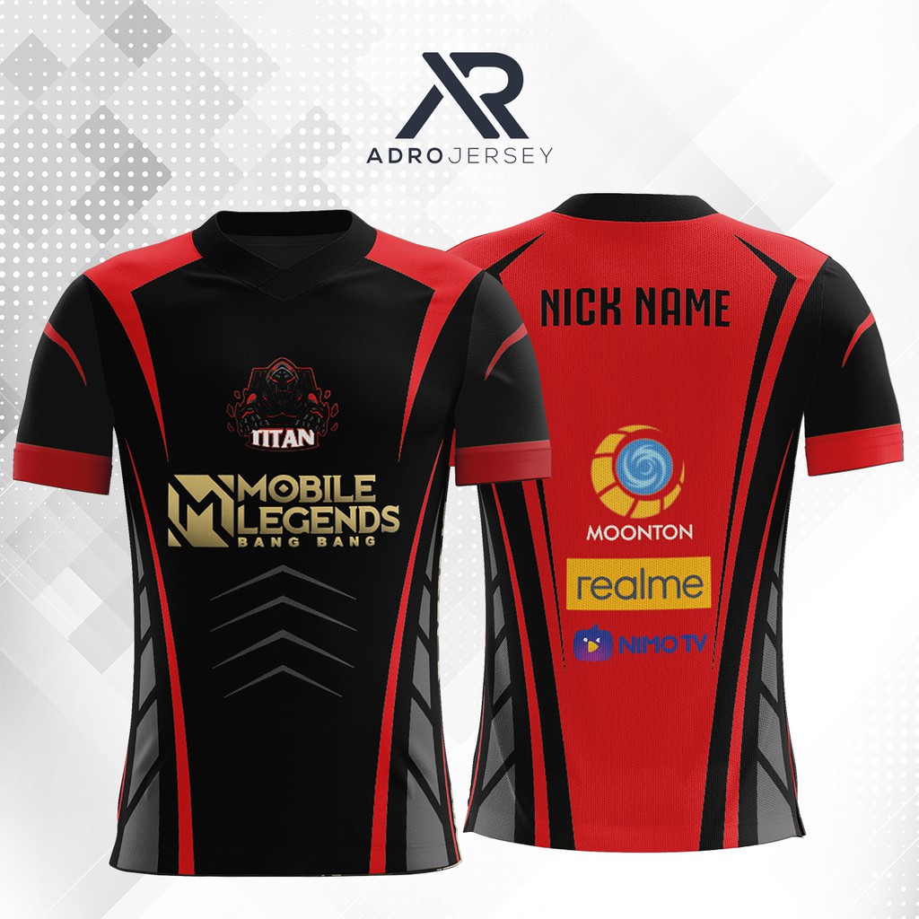 BISA COD Kaos Esport 2021, Baju Esports Mobile Legend, Pakai Logo Team Sendiri