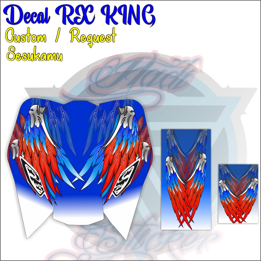 Sticker Decal RX King Blue Wings
