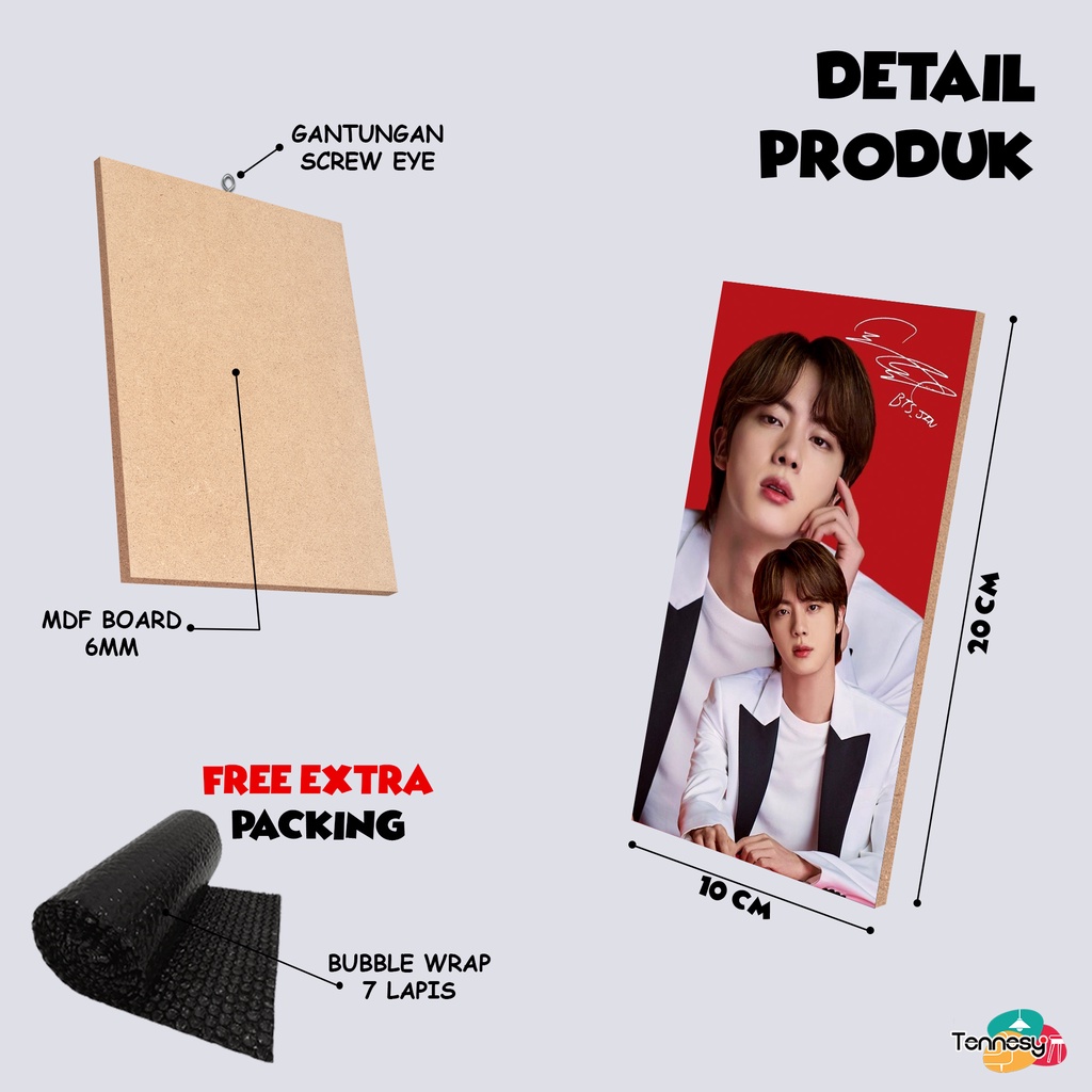 HIASAN DINDING BTS RED SIGN 10x20CM WALL DECOR PAJANGAN POSTER DEKORASI DINDING KAMAR TIDUR RUMAH