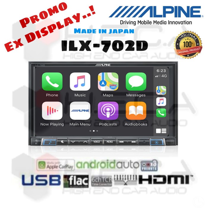 EX DISPLAY Alpine ILX-702D Head Unit Hi-Res Double Din Tape Audio Mobil