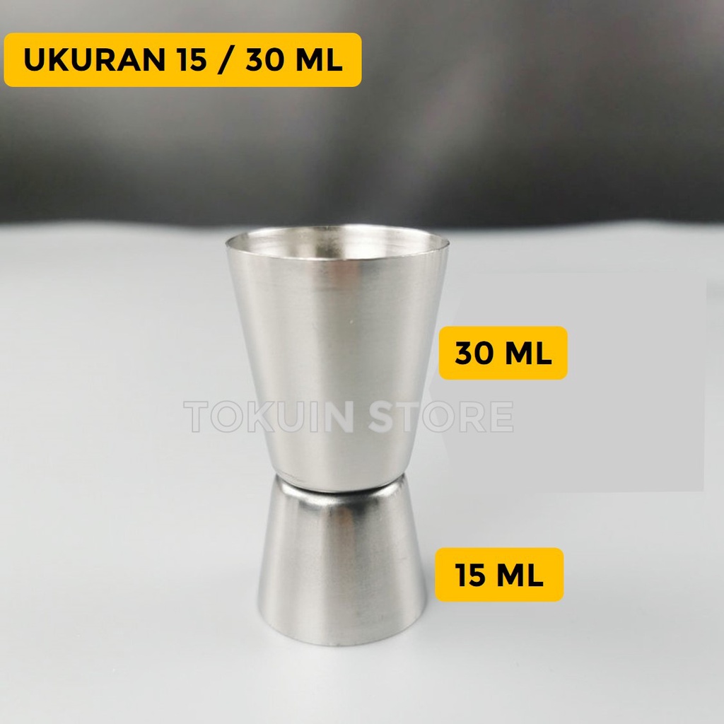 Jigger Stainless Gelas Ukur Jiger Cup Gelas Takar 15 30 20 40 25 50 ml