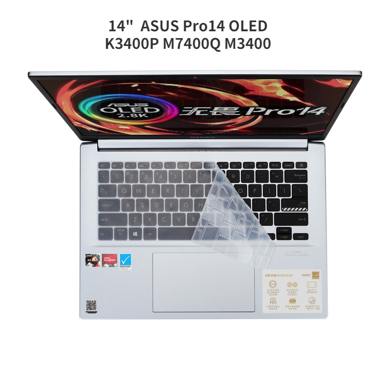 Film Pelindung Debu Keyboard Bahan Silikon Untuk ASUS Pro14 OLED 2021 M3401QM3401Q K3400P M3400QA M7400P M7400Q M3400