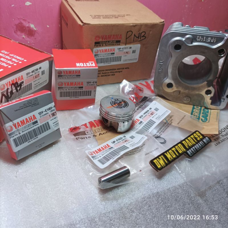 PISTON DAN BLOK SEHER SET MIO J GT SOUL GT 115 X RIDE 115 ORIGINAL