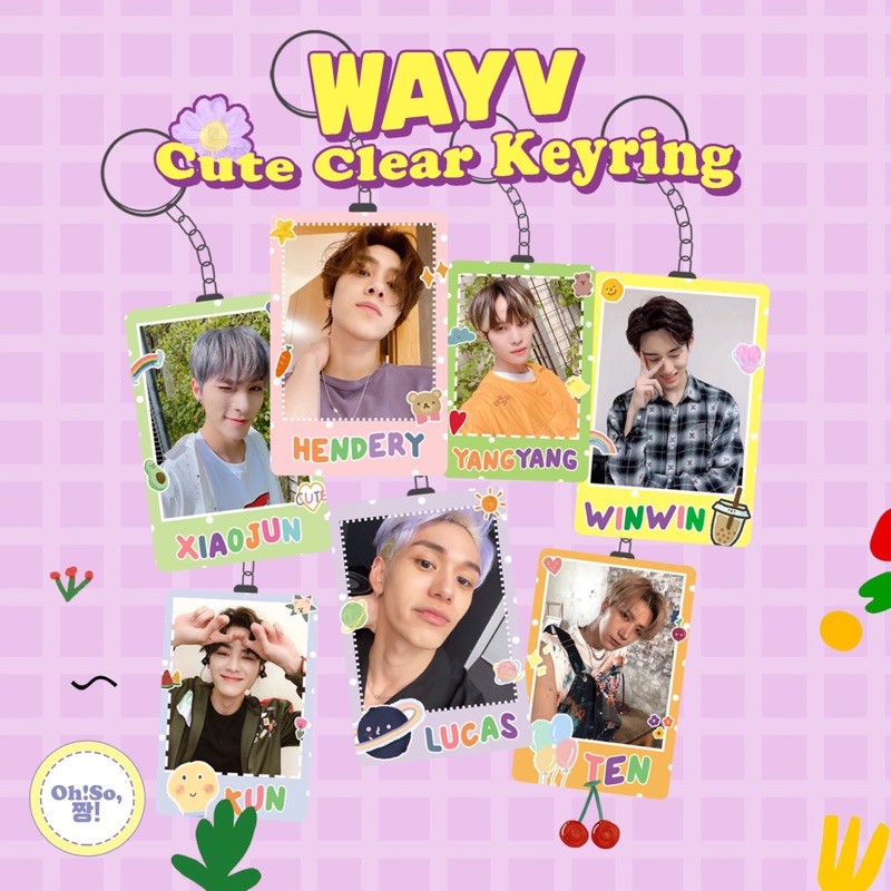 WAYV CLEAR KEYRING KEYCHAIN GANTUNGAN