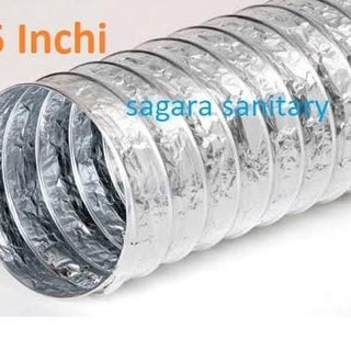 Jual Flexible Ducting Inchi Pipa Cerobong Asap In Aluminium Tahan Panas Ac Cooker Hood