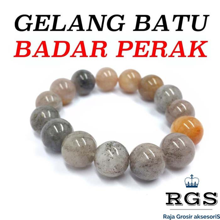 [Bayar Di Tempat] RGS GELANG BATU BADAR PERAK ASLI NATURAL