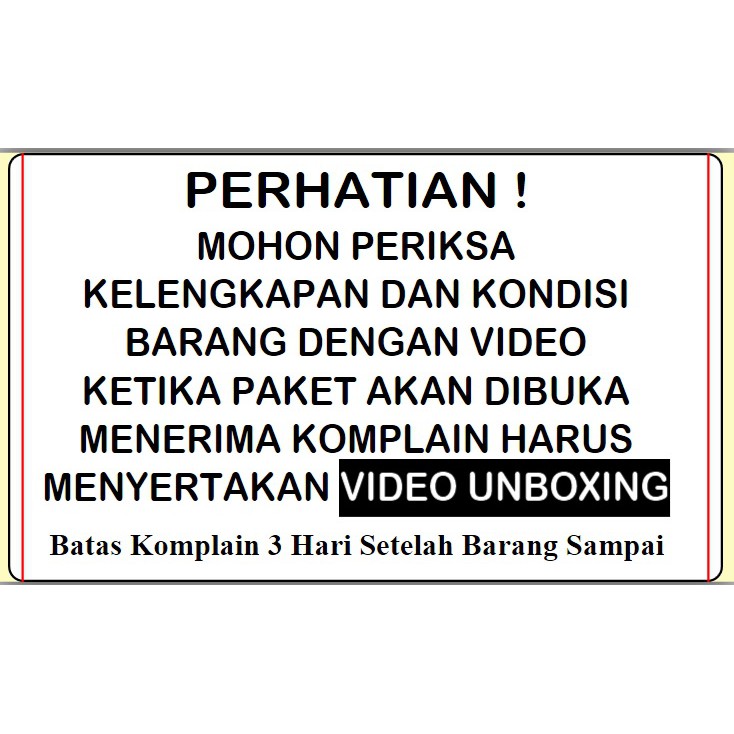 LABEL UNBOXING, KERTAS UNBOXING, STICKER UNBOXING, STIKER UNBOXING, 55 x 30mm