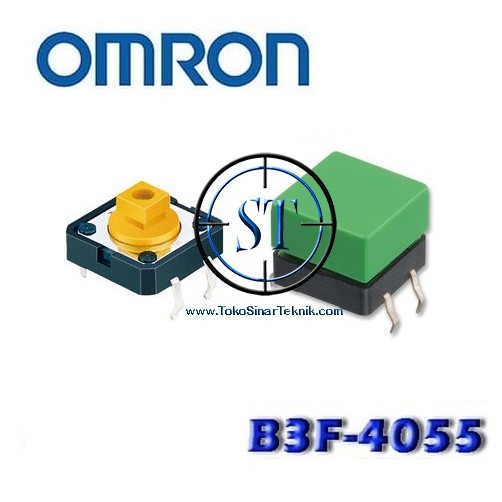 BA-22-B3F-4055-SG Omron Tact Switch 12x12x7.3 +Tutup Keycap Tactile