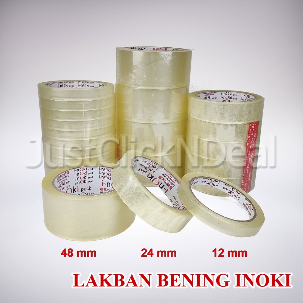 

Inoki Isolasi Bening 12 24 48 mm Solasi Solatip Lakban