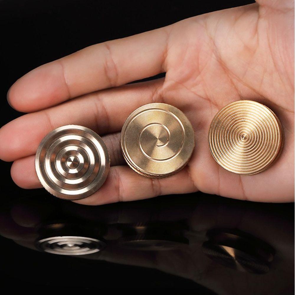 [Elegan] Fidget Spinner Gantungan Kunci Desktop Silent Bearing Meledakan Kelelahan Gyroscope Dekompresi Mainan Ujung Jari Gyro