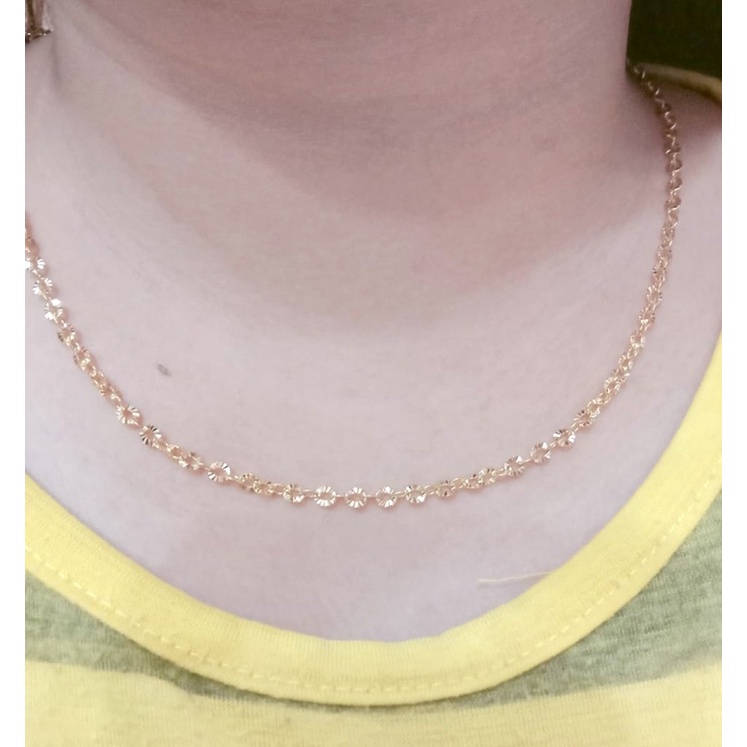 kalung titanium gold//warna gold//titanium//kalung