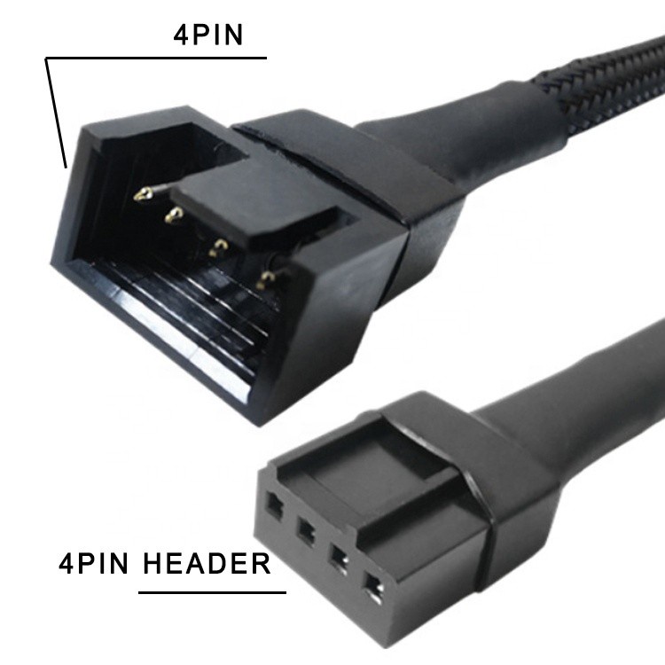 Kabel Fan Extension 4 Pin PWM Sleeve Cable