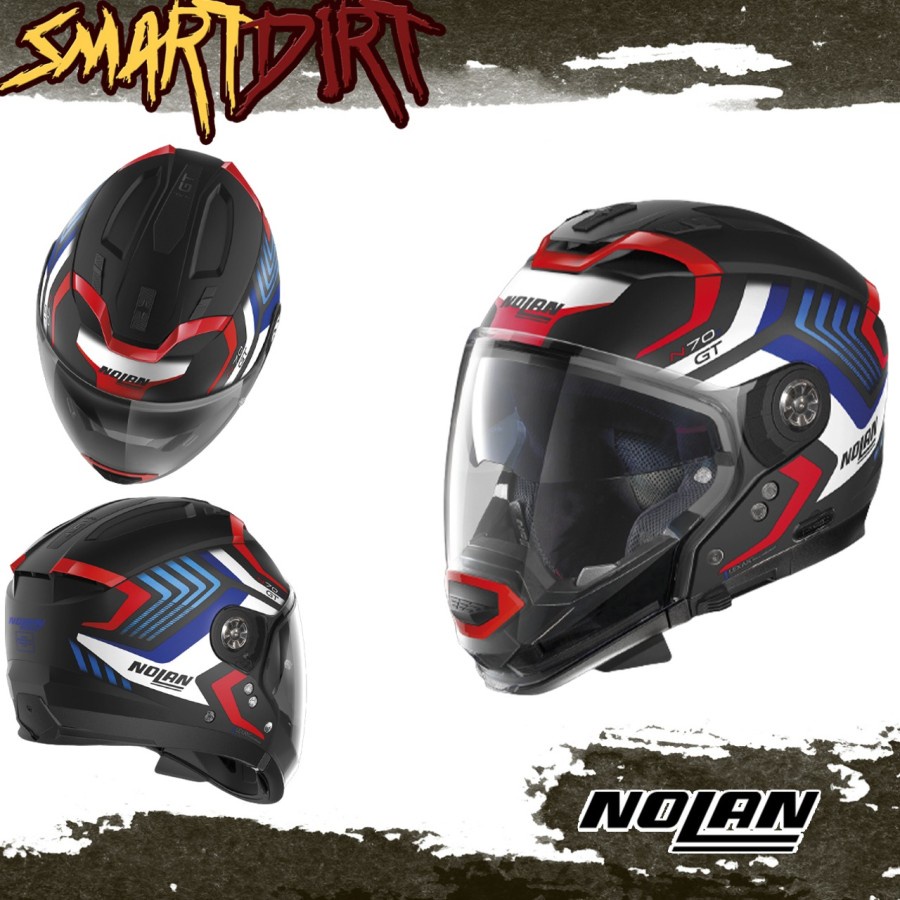 HELM NOLAN N70.2 GT FLAT BLACK HELM MOTOR NOLAN N70.2 GT FLAT ORIGINAL