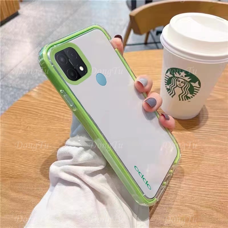 3 in 1 Case HP Transparan Anti Jatuh Case Untuk OPPO A15 A15s A35 Reno 5 6 Reno 5F/F19 Pro Reno 4F F17 Pro Realme 5 5i 5s 6i C3 c2 A1k C12 C15 C11 2020 C20 C20a C11 2021 Anti-Lepaskan Penutup