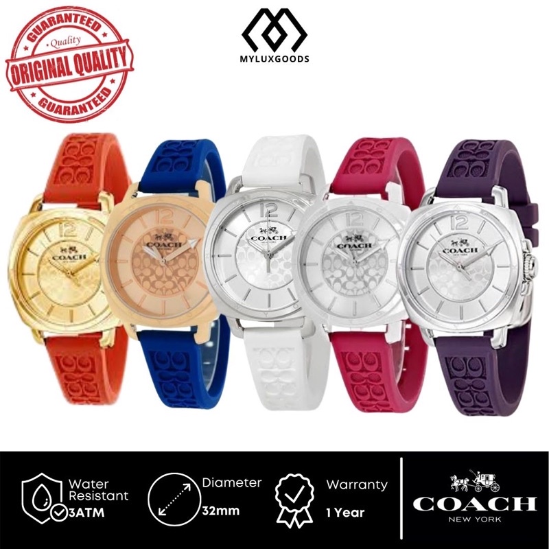 (ORIGINAL) Jam Tangan Coach Wanita Original Rubber Strap