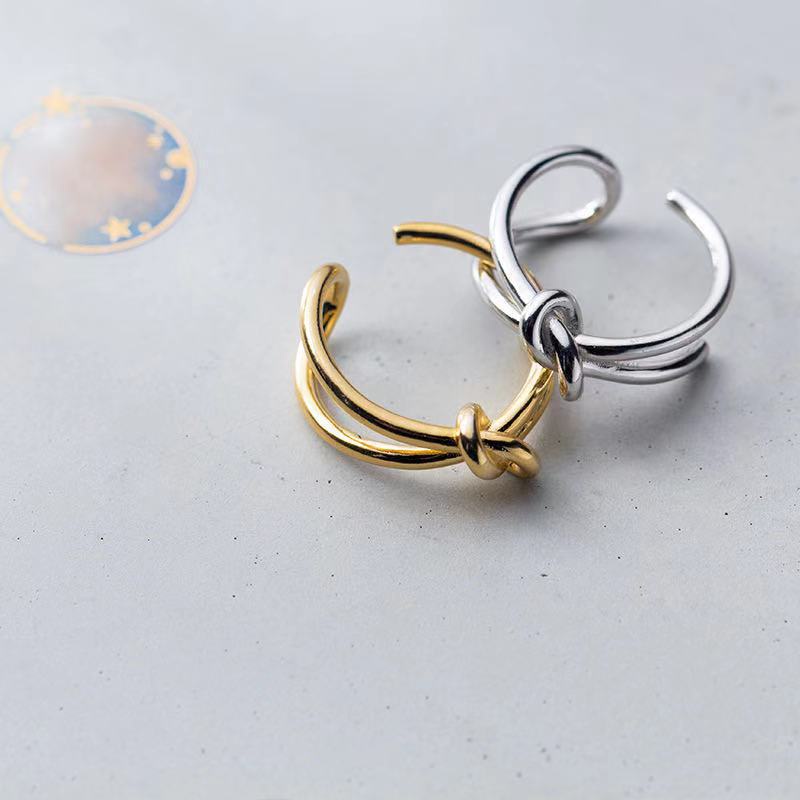 Cincin Model Simpul Bahan Alloy Untuk Wanita